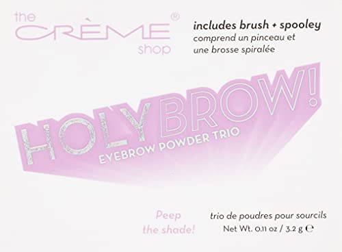 The CrÃ¨me Shop Eyebrow Powder Palette, Dark Brown. With Brush & Spooley . Long Lasting,Water Resistant, Pigmented. Made In Korea -Holy Brow, Deep