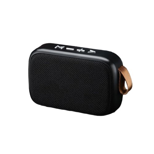 Jectse Small Speaker, Support Memory Card Small Wireless Speaker Portable Support U Disk for Travel (Black)