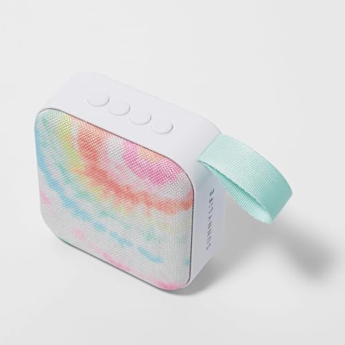 Sunny Life Portable Travel Speaker Tie Dye - Compact Bluetooth Speaker - Colorful Tie Dye Design - Lightweight & Wireless - Perfect for Outdoor Adventures, Travel, & Music On the Go