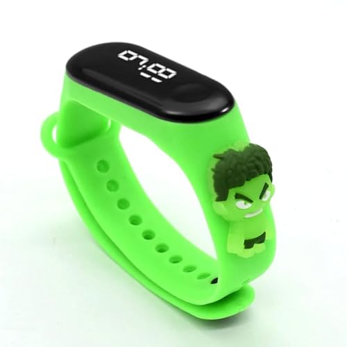 ZAVIFY Kids Cartoon Watches | Perfect for Birthdays | Holidays | Everyday Wear and Tear | Water-Resistant |3D Cartoon Character Super Hero for Boys and Girl (Green) New