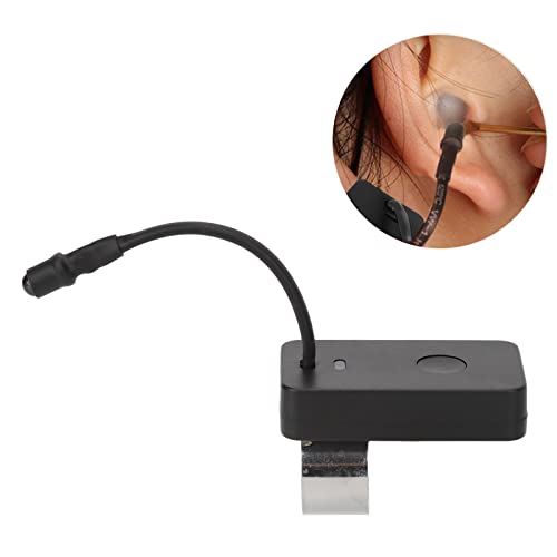 Ear Pick Ear Cleaning Lamp, LED Ear Pick Lamp Multifunction 3 Speeds Ear Wax Removal Tool USB Rechargeable Ear Pick Thumb Lamp Ear Picker Light Ear Wax Cleaner Tool for Ear Cleaning(Black)
