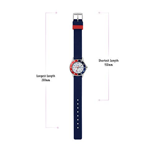 Tikkers Boy's Analogue Analog Quartz Watch with Silicone Strap ATK1040