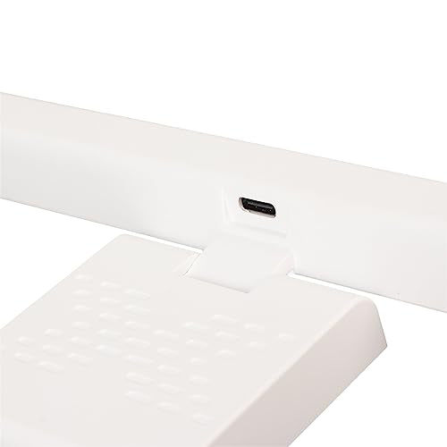 Dpofirs Computer Screen Monitor Lamp, PC Monitor Light Bar, e-Reading LED Lamp with Stepless Dimmable, Touch Control, Quick Reading Mode, 3 Color Temperature Adjustment, Timer 60min Off (White)