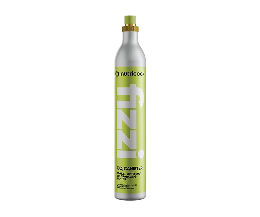 Nutricook Fizzi CO2 Cylinder, 60L Capacity, Compatible with Multiple Soda Makers, Universal Refillable Canister,Beverage Grade CO2,10-Year Lifespan