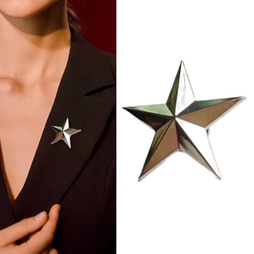Fashionable Star Brooch Five Pointed Star Badge Costume Decoration Accessory Stylish Women Clothing Embellishment