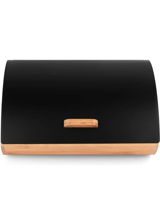 Bamboo Bread Box with Bread Slicer, Corner Bread Box for Kitchen Countertop, Bread Box for Homemade Bread with Window, Bamboo Bread Box for Kitchen Countertop, Pantry Counter Corner