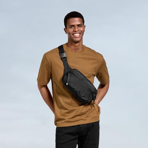 tomtoc Anti-Theft Sling Bag 3.5 L - Lightweight Shoulder Bag with RFID Protection for Switch 2 2025 | Water-Repellent & Organiser Chest Bag for Men & Women | Everyday Life, Travel, EDC | Black