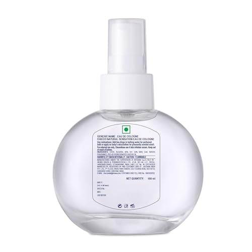 Chicco Natural Sensation Mild Baby Fragrance For Unisex, 100ml Multipurpose Eau De Cologne With Fresh & Delicate Liquid Fragrance, Dermatologically Tested For Sensitive Skin
