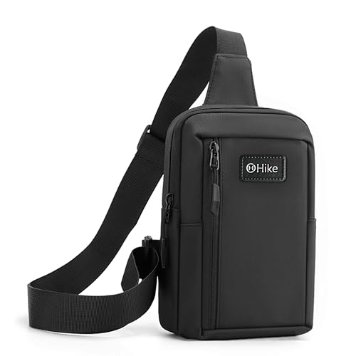 Hike Unisex Cross Body Chest Bag Synthetic Water-Resistant Scratch Resistant Small Shoulder Sling Bag for Business Travel Outdoor Shopping, HK9004