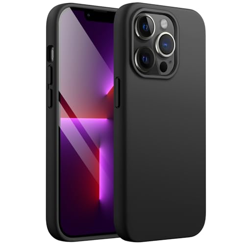 JETech Silicone Case for iPhone 13 Pro Max 6.7-Inch, Silky-Soft Touch Full-Body Protective Phone Case, Shockproof Cover with Microfiber Lining (Black)
