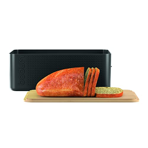 Bodum Bistro Bread Box, Black, Large