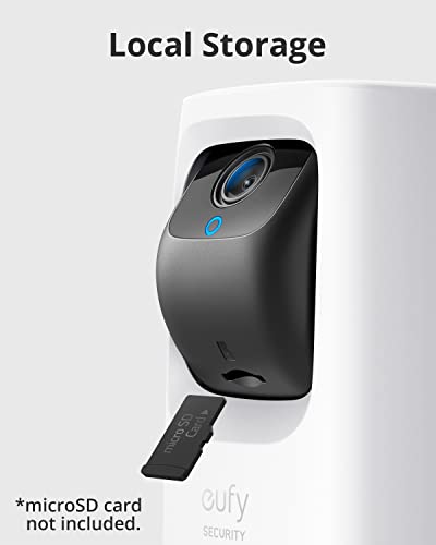 eufy Security Indoor Camera, 2K, Pan & Tilt 360° Horizontally and 100° Vertically, Indoor Security Camera, Wi-Fi Plug-in Camera, Human & Pet AI, Voice Assistant Compatibility, Motion Tracking