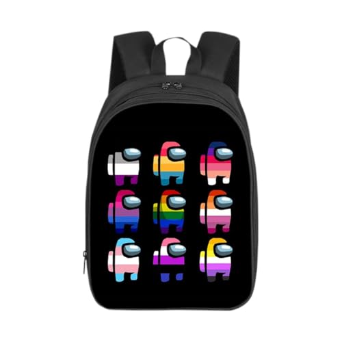 TOMVAES 17 Inch School Bag, Cartoon Backpack, Oxford Fabric Casual Daypack Breathable Back Support for Boys and Girls, Travel