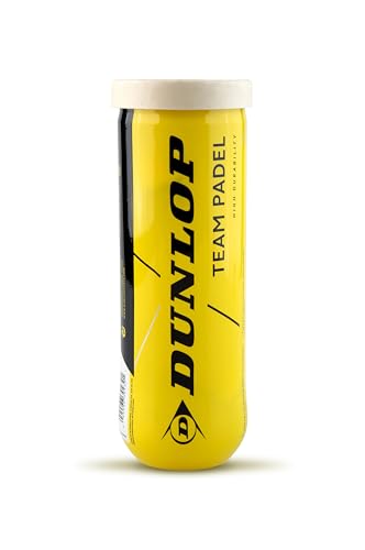 Dunlop Team Padel Padel Balls for Leisure and Training Games (Pack of 3)