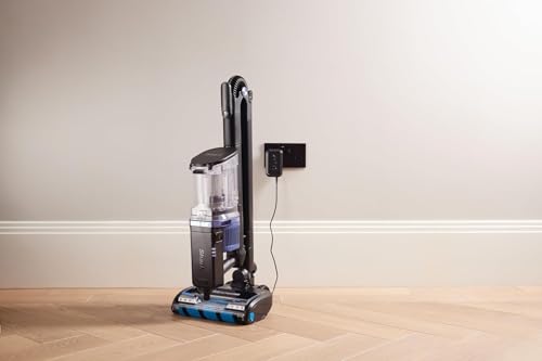 Shark Cordless Stick Vacuum Cleaner, Anti Hair Wrap, 60 Minute Run Time Battery, Flexible DuoClean Vacuum Cleaner with Motorised Pet Tool, Multi-Surface & 20cm Crevice Tools, Black & Blue, IZ300MET