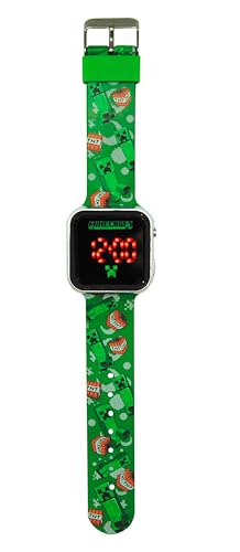 Kids Licensing Euroswan Minecraft LED Watch MIN4129, Multicoloured