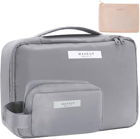 Queboom Travel Makeup Bag Cosmetic Bag Makeup Bag Toiletry bag for women and girls