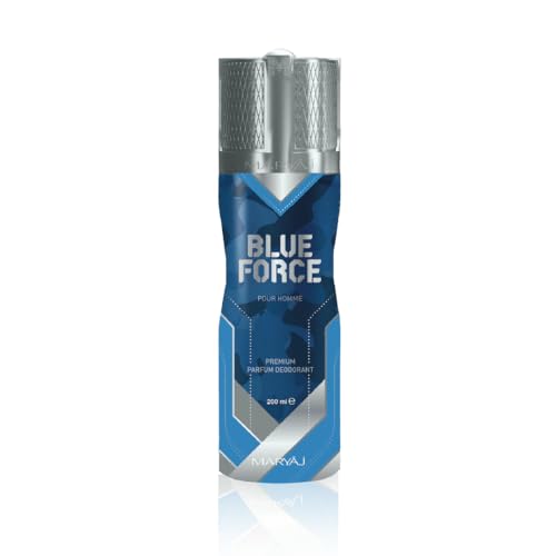 Maryaj Blue Force Perfume Gift Set for Men, Eau de Parfum Spray 100ml + Perfume Body Spray 200ml