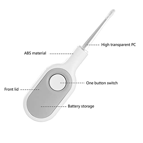 XZEIT Ear Spoon, Ear Wax Cleaner LED Light Ear Cleaning Earpick Earwax Remover Luminous Ear Curette Light Spoon Health Care Tool For