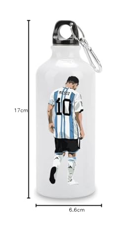 Football Super Hero Messi WaterFlask Bottle - Gift for Sport fans - Aluminum Insulated Sports Water Bottle 700ml (Design 2)