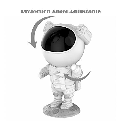Amosse Star Projector Galaxy Night Light,Birthday Gifts Toys for 2-10 Year Old Boys Girls- Astronaut Starry Nebula Ceiling LED Lamp with Timer and Remote,Projection Lights for Bedroom Décor - White