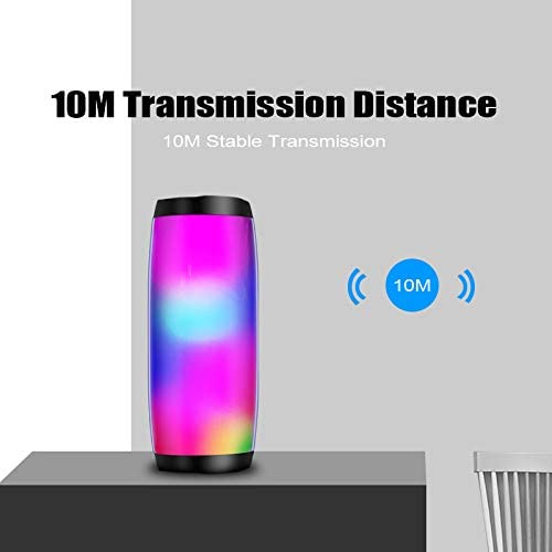 M&J Portable Wireless Bluetooth Speaker, Hi-Fi Stereo Speaker with Colorful LED Lights Built-in Mic, aUX, TF, FM Radio, Hands Free Support for iPhone, Samsung, android Smartphone, iPad, Laptop