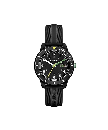 Lacoste Mini Tennis Black Dial, Black Silicone Watch - 2030052