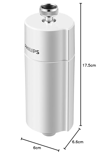 Philips Water AWP1775 - In-Line Shower Filter - Reduces Chlorine by up to 99 Percent I Easy to Instal I Fits all UK and Eire Shower hoses and taps I White
