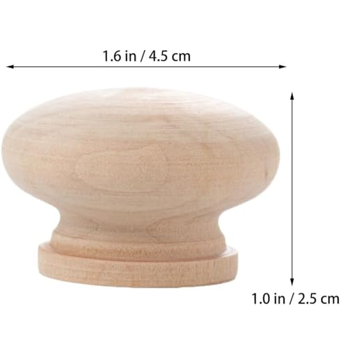 Joyzzz Wooden Drawer Knobs, 15pcs 35x30mm Drawer Knobs and Pulls Wooden Cabinet Pulls and Knobs, Round Shaped Drawer Handles for Furniture Knobs Cabinets Dresser Handles Hardware
