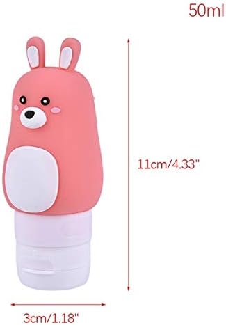 Cute Portable Silicone Travel Case Refillable Bottle Organizer Storage Bottle 50/70ml zhengpingpai (Color : 70ml as pic)