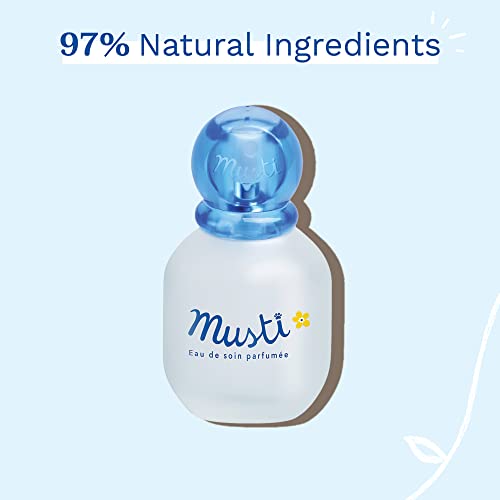 Mustela Musti Eau de Soin Parfumee - Delicate Fragrance for Boys & Girls - with Chamomile & Honey Extracts - AlcoholFree - 50ml