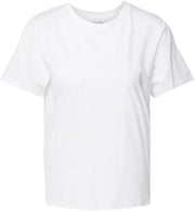 Womens Smooth Cotton Crew Neck Tee Ss Other Tops - WHITE