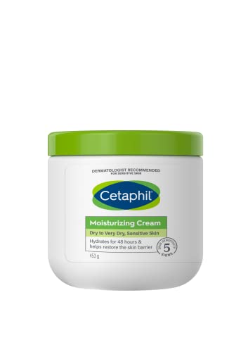 Cetaphil Moisturizing Cream, Face & Body Moisturizer for Men & Women, Dry to Very Dry and Sensitive Skin, Unscented, 453g