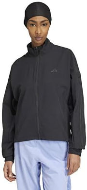 Women Pacer All Gym Tonal 3-Stripes Woven Jacket - Black