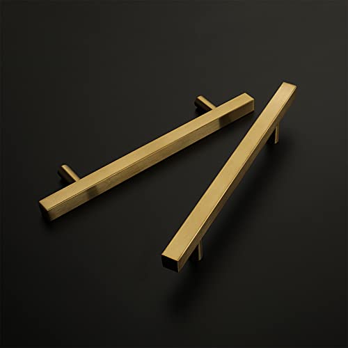 LONTAN 10 Pack Gold Cupboard Handles 160mm Gold Kitchen Handles Cabinet Hardware Drawer Pulls Kitchen Cupboard Furniture Stainless Steel