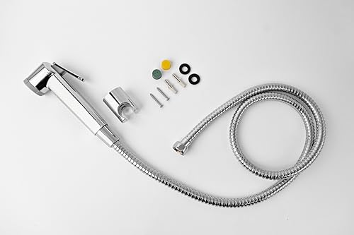 Streamflow™ Alpha Hand Trigger Bidet/Shattaf Set - Glossy Chrome / 120cm Stainless Steel/Chrome Hose