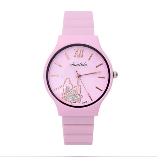 Kids Watchs for Girls Cute Cartoon Wrist Watch Gift Sport Girls Watch Outdoor Pink Watch Ideal Gift for Toddlers Children Learning Time