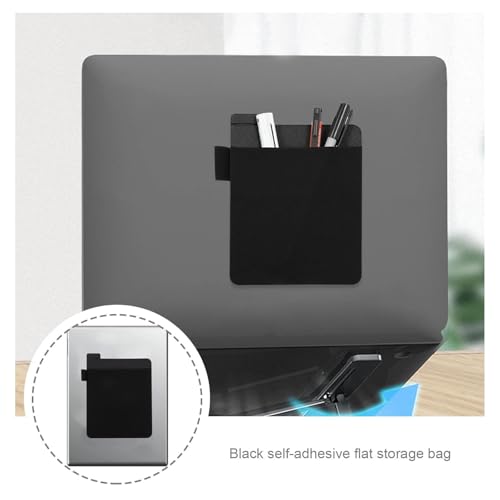 Odluzy Portable External Hard Drive Carrying Case, Sleeve Storage for Laptop, Reusable Adhesive Stick on Holder for Computer Accessories, Wireless Mouse/Earphones/USB Cable, Travel Pocket Pouch