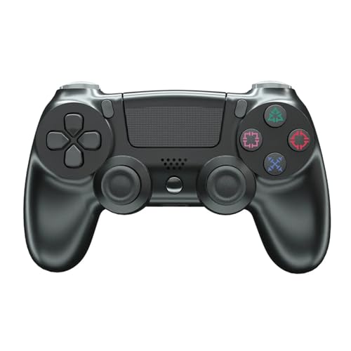 Wireless Gamepad Controller Compatible with PS4 Console/Pro/Slim and PC has 6 Axis motion sensor, Dual Vibration Motor, Audio Jack Black