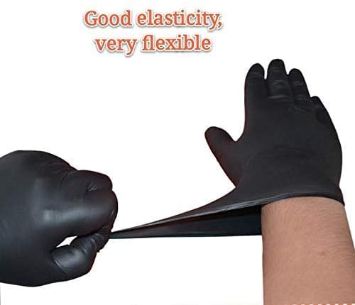 Falcon Nitrile Gloves - Black Powder Free (Small) - 100 Pieces