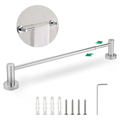 NALACAL Stainless Steel Towel Rail, 40-70cm Adjustable Wall Mounted Towel Holder with Screws, Expandable Polished Towel Bar Rack for Bathroom Kitchen Accessory