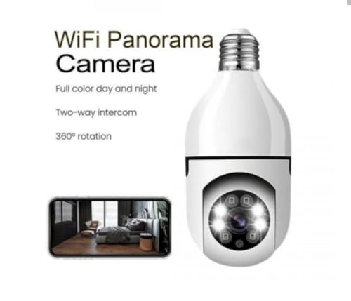 WiFi Panorama Security Camera, 360-Degree Wide Angle View