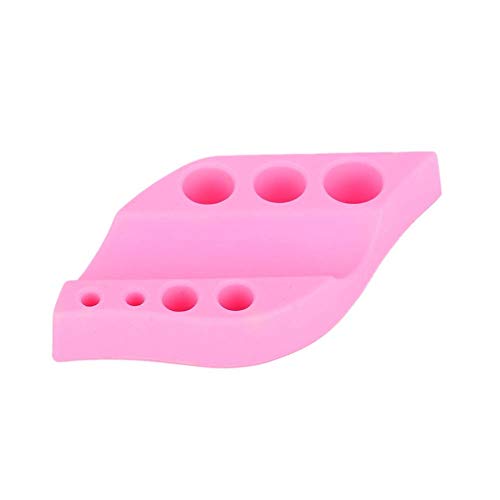 Pongnas Pigment Ink Tattoo Cup Holder Silicone Tray Semi-permanent Makeup Tools-pigment Storage Tray Rack Tool(Pink)