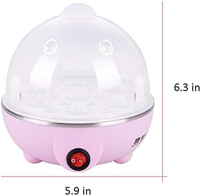 SEEMI Electric Egg Cooker, Omelet, Scrambled, Soft, Medium, Hard-Boiled Boiler Cooker with Auto Shut-Off and Buzzer. White/PINK