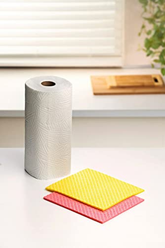 Scotch-Brite Multi-Purpose Sponge Cloth - Natural Green color, 5 units/pack | Quickly soaks up any liquid | Wipes like a cloth, absorbs like a sponge | Kitchen cloth | Cleaning cloth | Sponge cloth