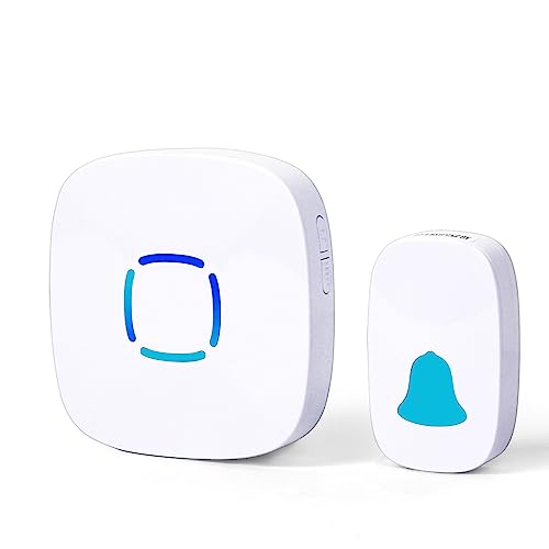 Sky-Touch Wireless Doorbell, Waterproof Wireless Doorbell Kit With 36 Bells And AdjUStable Volume; With Sound And Led Home Door Bell Chime (1 Receiver And 1 Pressure Button)