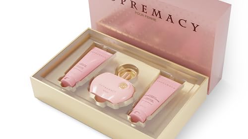 AFNAN Gift Set Supremacy Pink Eau De Parfum, 100 ML + Shower Gel 100 ML + Body Lotion 100 ML, Perfume Gift Set For Women