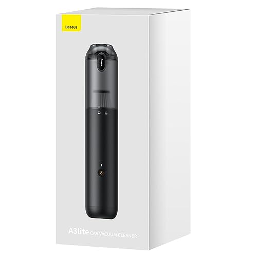 Baseus Car Vacuum Cleaner High Power, A3 Lite 12000PA Handheld Vacuum with Single Touch Empty, USB C Fast Charging, 4 in 1 Mini Hand Vacuum Air Blower Inflator Pump Dust Buster for Car,Home,Office