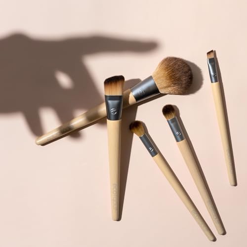 Ecotools Limited Edition Start The Day Beautifully Makeup Brush Set, Silver, 1 Count (Pack Of 1)