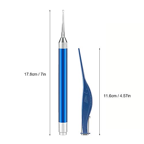 ametoys 2PCS Earwax Removal Ear Pick Set Stainless Steel Earwax Remover Spoon Baby Kids Adult Earpick Ear Picker with LED Light